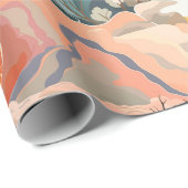 Gezellige herfstkleuren Abstracte digitale kunst Cadeaupapier (Rol Hoek)