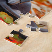 Gezellige herfstkonijnenpuzzel legpuzzel (Zijkant)