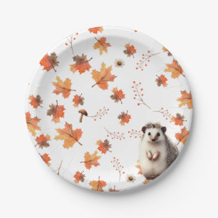 Gezellige herfstlekkernijen - Hedgehog & Herfst ge Papieren Bordje