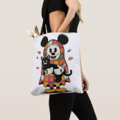 Gezellige herfstmuis en -kat tote bag (Dichtbij)