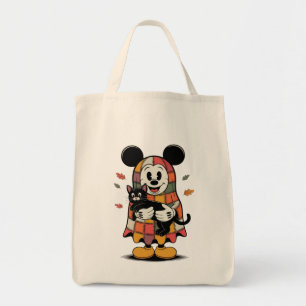 Gezellige herfstmuis en -kat tote bag