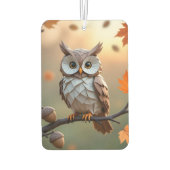 Gezellige herfstorigami uil luchtverfrisser (Achterkant)