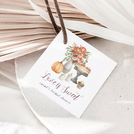 Gezellige herfstpompoen "Liefde is zoet" Bedankjes Labels