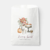 Gezellige herfstpompoen "Liefde is zoet" Bedankzakje (Voorkant)