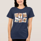 Gezellige herfstpostzegelleraar  Tri-Blend shirt (Voorkant)