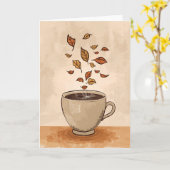 Gezellige herfststemming kaart (Gele Bloem)