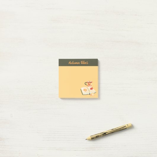 Gezellige herfststemming post-it® notes (Op bureau)