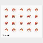 Gezellige herfststemming ronde sticker (Vel)