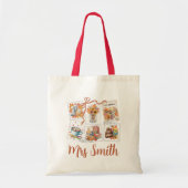 Gezellige herfststempel  gepersonaliseerde docent tote bag (Voorkant)