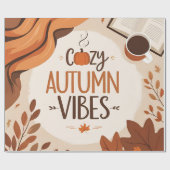 Gezellige herfstvibes - minimalistisch plat ontwer cadeaupapier (Vlak)