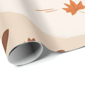 Gezellige herfstvibes - minimalistisch plat ontwer cadeaupapier (Rol Hoek)