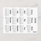 Gezellige Highland Koe 2025 Kalender Kerst Kaart (Achterkant)