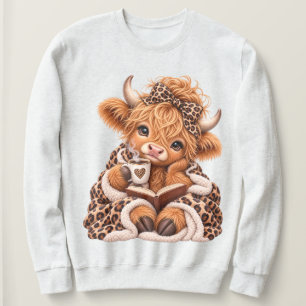 Gezellige Highland Koe Coffee Boekliefhebber Luipa Trui