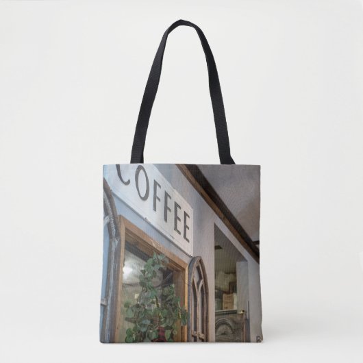 Gezellige hoek Café ingang Tote Bag (Voorkant)