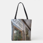 Gezellige hoek Café ingang Tote Bag (Achterkant)
