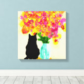 Gezellige hoek charme canvas afdruk (Insitu (Houten vloer))