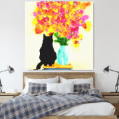 Gezellige hoek charme canvas afdruk (Insitu (Slaapkamer))