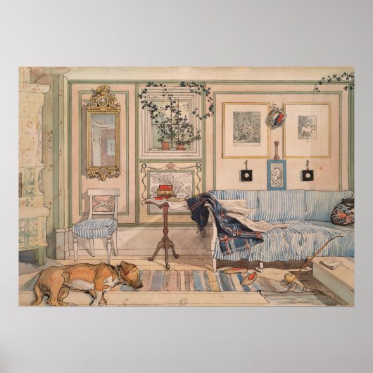 Gezellige Hoek (door Carl Larsson) Poster (Voorkant)