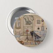 Gezellige Hoek (door Carl Larsson) Ronde Button 7,6 Cm (Voorkant /achterkant)