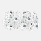 Gezellige Home Kerst Blauwgroen ID985 Bedankdoosjes (Uitgevouwen)