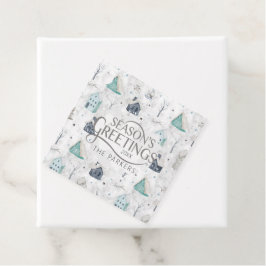 Gezellige Home Kerst Blauwgroen ID985 Bedankjes Labels