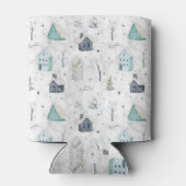 Gezellige Home Kerst Blauwgroen ID985 Blikjeskoeler (Achterkant)