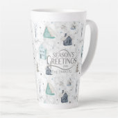 Gezellige Home Kerst Blauwgroen ID985 Latte Mok (Rechterhoek)