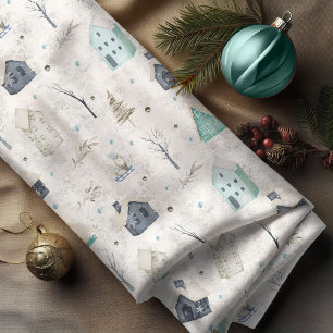 Gezellige Home Kerst Blauwgroen ID985 Stof