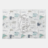 Gezellige Home Kerst Blauwgroen ID985 Theedoek (Horizontaal)