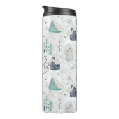 Gezellige Home Kerst Blauwgroen ID985 Thermosbeker (Geroteerd rechts)