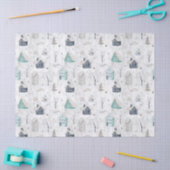 Gezellige Home Kerst Blauwgroen ID985 Tissuepapier (Craft)