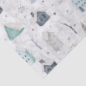 Gezellige Home Kerst Blauwgroen ID985 Tissuepapier (Detail)