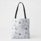 Gezellige Home Kerst Blauwgroen ID985 Tote Bag (Voorkant)