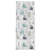 Gezellige Home Kerst Blauwgroen ID985 Wijn Cadeautas (Achterkant)