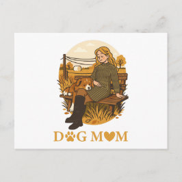 Gezellige Hond Moeder Bonding Moment Met Haar Geze Briefkaart