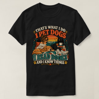 Gezellige hondenliefhebber boekworm retraite t-shirt