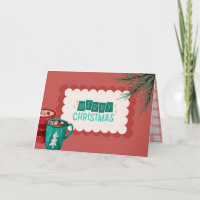 Gezellige Hot Chocolate Christmas Kaart Gepersonal