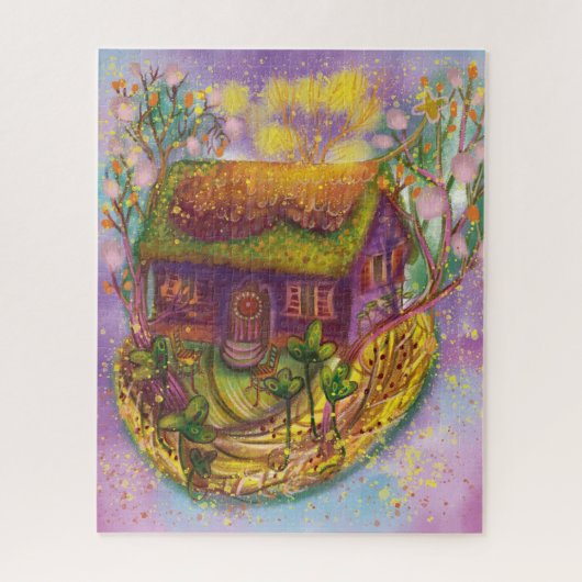 Gezellige huis illustratie legpuzzel (Verticaal)