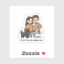 Gezellige huisdierenfamiliecollectie – Liefde aant Sticker