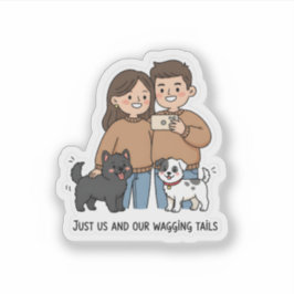 Gezellige huisdierenfamiliecollectie – Liefde aant Sticker
