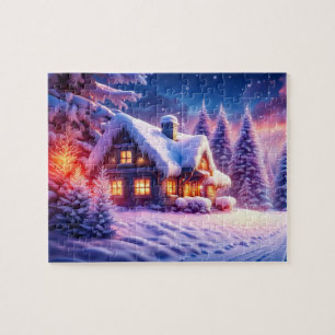 Gezellige hut bij Winter Wonderland Jigsaw Puzzle Legpuzzel