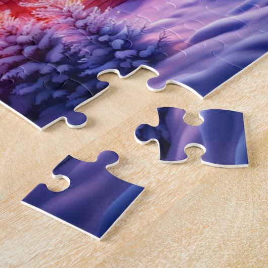 Gezellige hut bij Winter Wonderland Jigsaw Puzzle Legpuzzel (Zijkant)