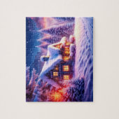 Gezellige hut bij Winter Wonderland Jigsaw Puzzle Legpuzzel (Verticaal)