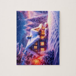 Gezellige hut bij Winter Wonderland Jigsaw Puzzle Legpuzzel