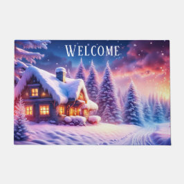 Gezellige hut bij Winter Wonderland Welkommat Deurmat
