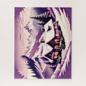 Gezellige hut in de bergen legpuzzel (Verticaal)