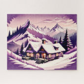 Gezellige hut in de bergen legpuzzel (Horizontaal)