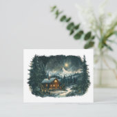Gezellige hut in een Winter Wonderland Briefkaart (Staand voorkant)