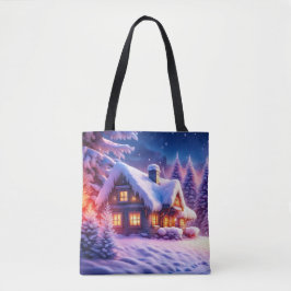 Gezellige hut in Winter Wonderland Tote Bag