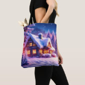 Gezellige hut in Winter Wonderland Tote Bag (Dichtbij)